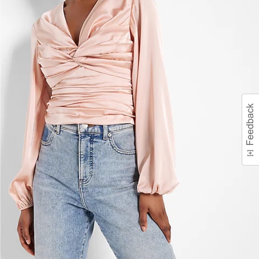 Express Blush Ruched Blouse